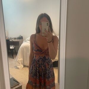 Angie Multicolor Floral Midi Dress